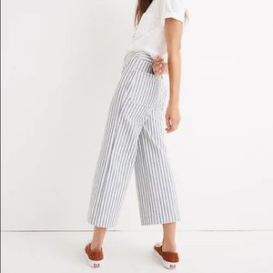 Madewell Emmett Wide-Leg Crop Pants Lace Up